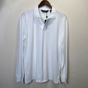 Ralph Lauren White Long Sleeve Polo Shirt Size M